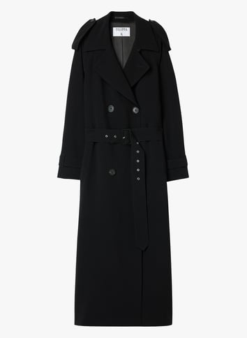 Belted straight coat in solid color FILIPPA K Black